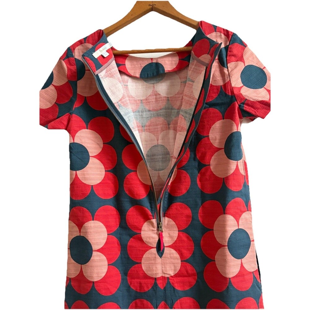 Boden Women's Red Floral Dress Short Sleeves, Size 4 Regular - Picture 5 of 10